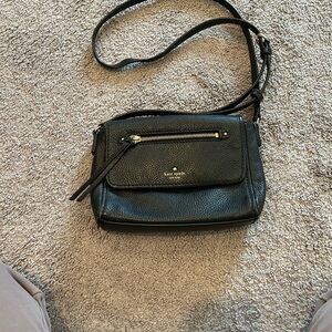 Kate Spade Black Pebbled Leather Crossbody Bag